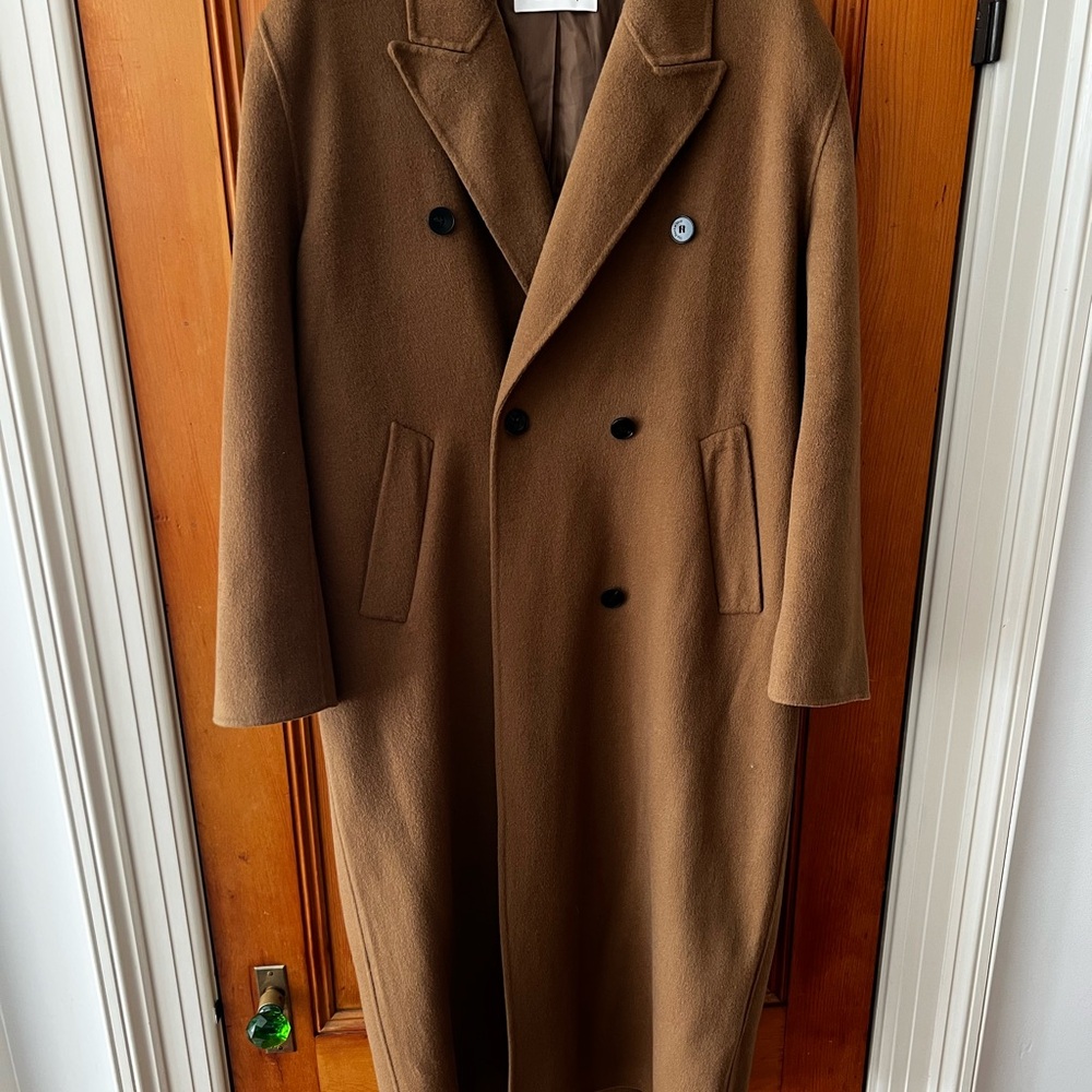 The Frankie Shop - wool Double-Breasted Brown Coat